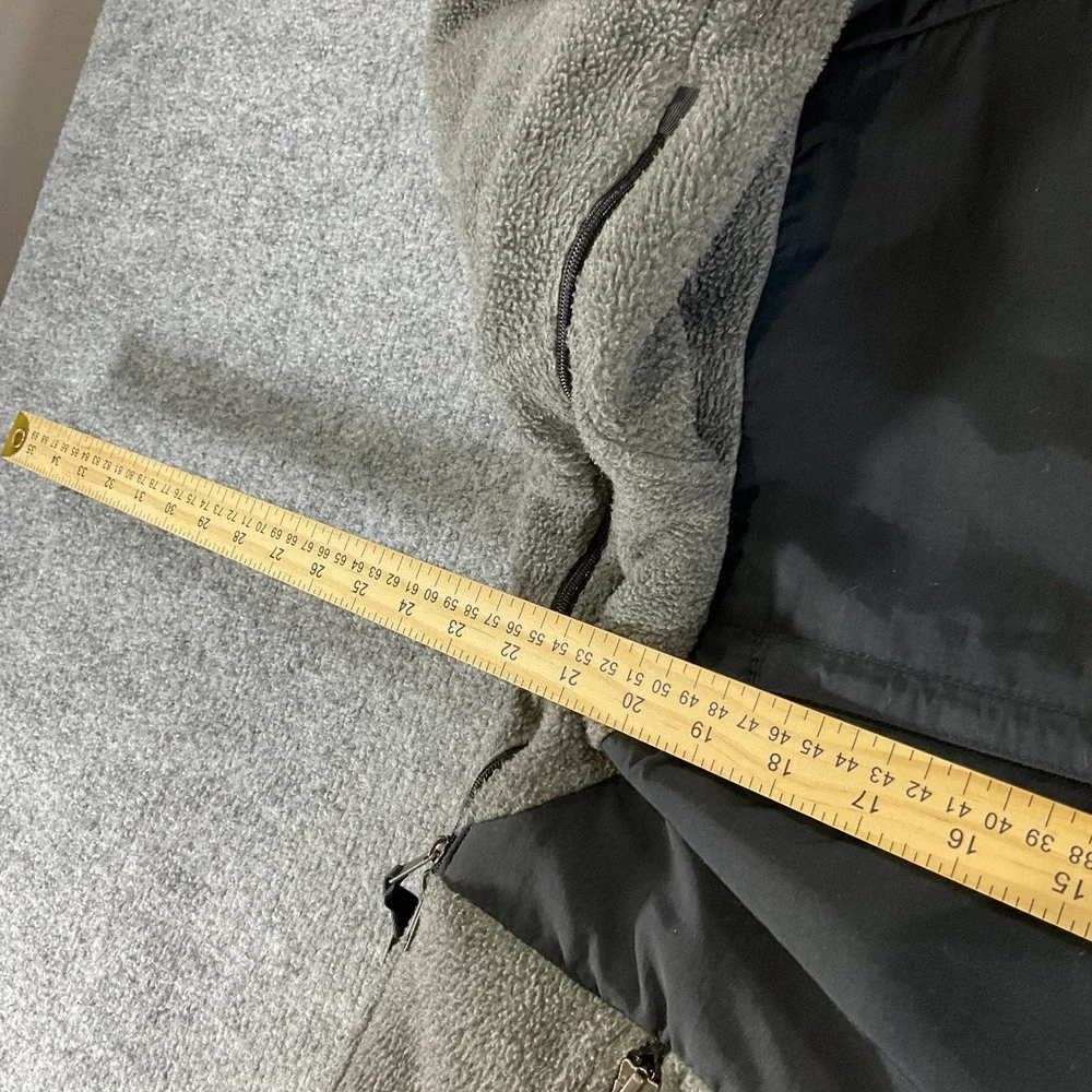 The North Face Denali Fleece Jacket Mens Medium Gray Black FZip Polartec Outdoor